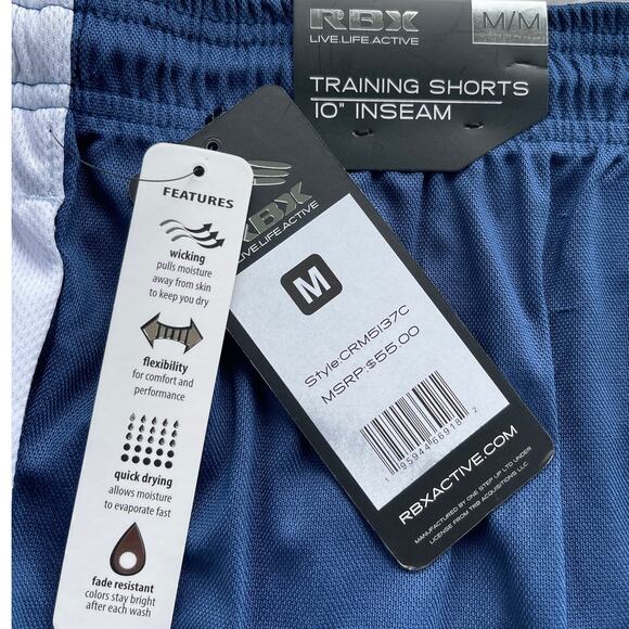 NWT RBX Training Shorts X-Dri Men Sz M NWT - Picture 11 of 11